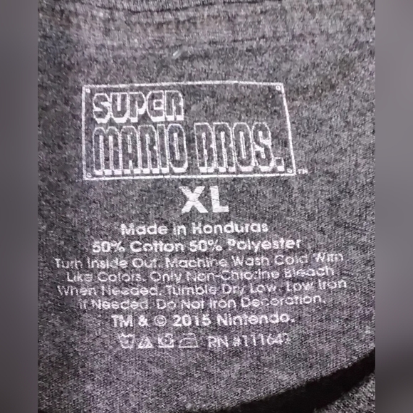Super Mario Brothers Mens T-Shirt Classic Pixel 8 Bit Named Characters Size XL - Picture 6 of 10
